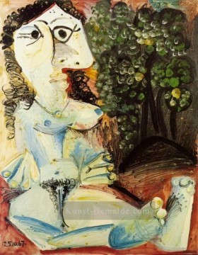  femme - Femme dans un paysage nue 1967 Kubismus